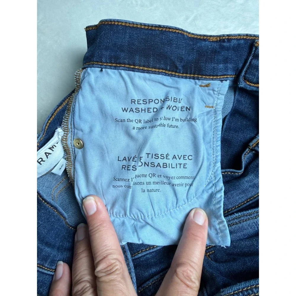 FRAME Le High Flare Jeans Dark Wash Denim High Rise Size 30